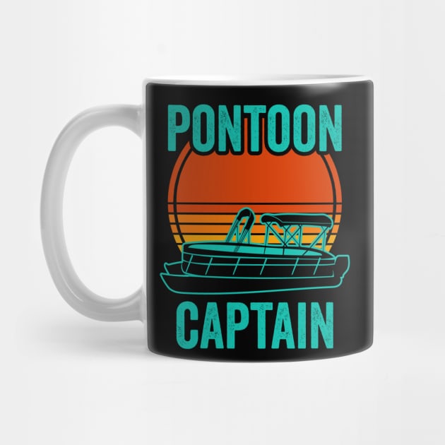 Pontoon Captain Funny Pontoon Boat Lover by Visual Vibes